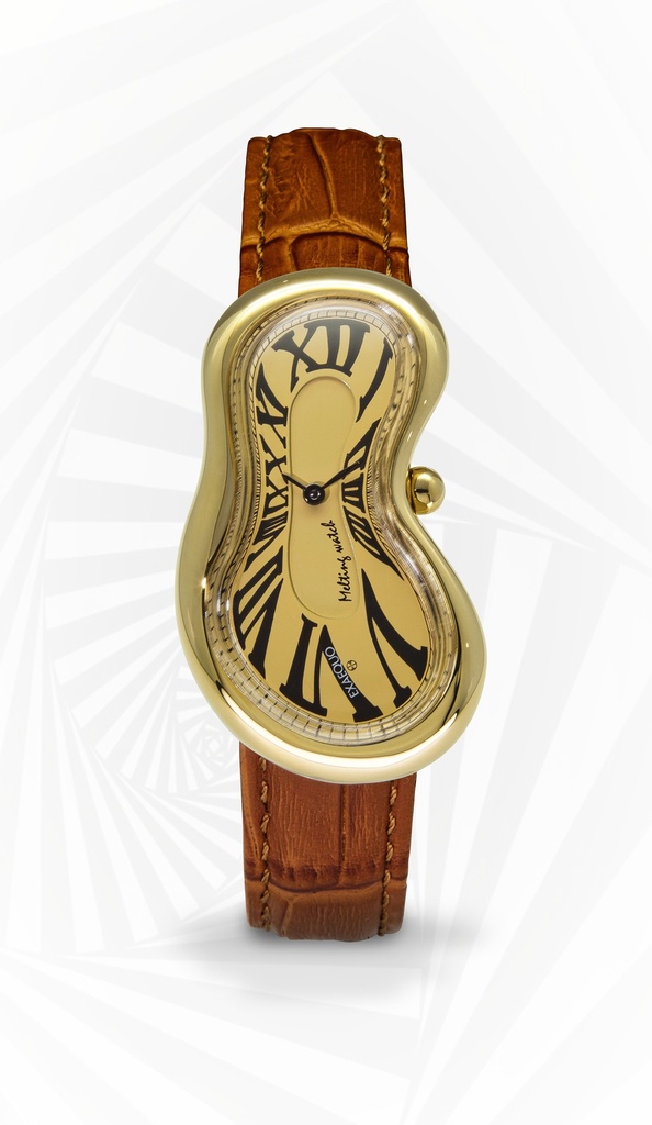 Melting Watch PVDYG SS 316L Yellow dial HS Code 9102.11.65