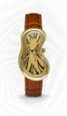 Classic Melting Watch PVDYG SS 316L Yellow dial HS Code 9102.11.65