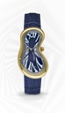 Classic Melting Watch PVDYG SS 316L Blue HS Code 9102.11.65