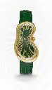 Classic Melting Watch PVDYG SS 316L Green HS Code 9102.11.65