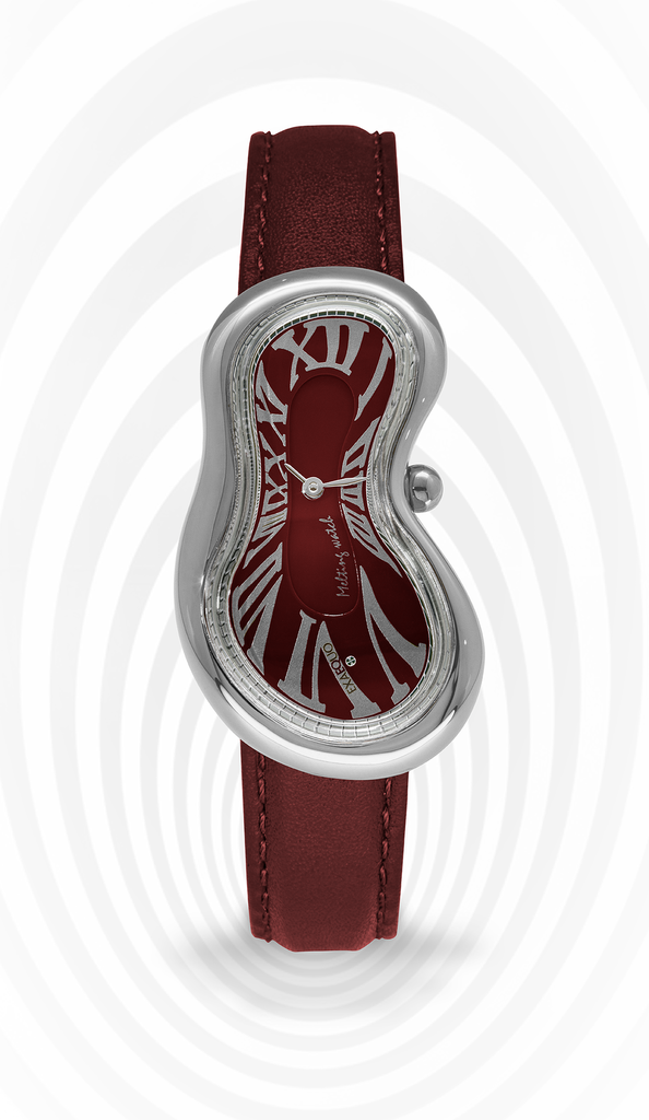 Melting Watch SS 316L Italian Burgundy HS Code 9102.11.65