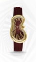 Classic Melting Watch PVDYG SS 316L Italian Burgundy HS Code 9102.11.65