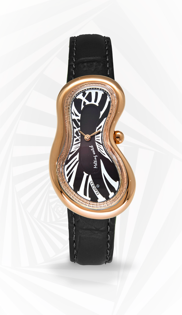 Classic Melting Watch PVDRG SS 316L Black HS Code 9102.11.65