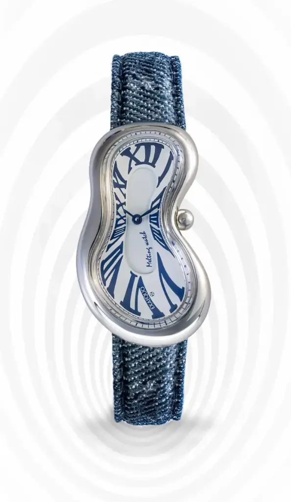 Melting Watch SS 316L White Jeans HS Code 9102.11.65