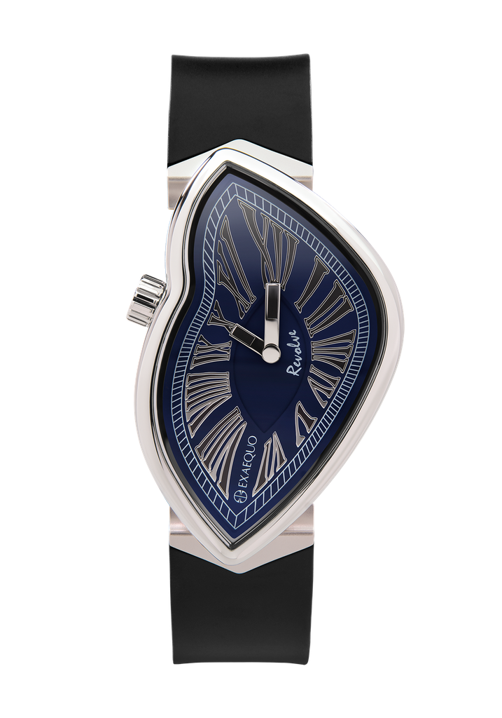 Revolve Melting Watch ss316L Blue HS Code 9102.11.65